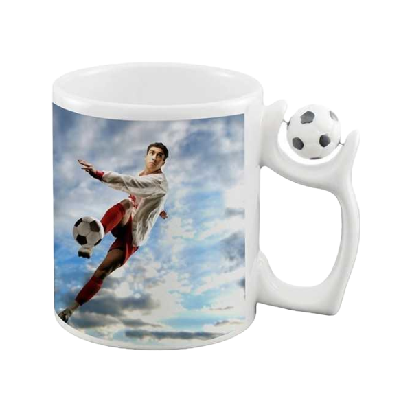 ⚽ Make Every Sip a Goal: The Ultimate Personalised Football Mug with Roller Ball Handle!