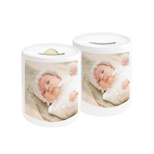 Personalized Piggy Bank – Add 3 Photos & Text | Ideal for Kids, Savers & Gifts