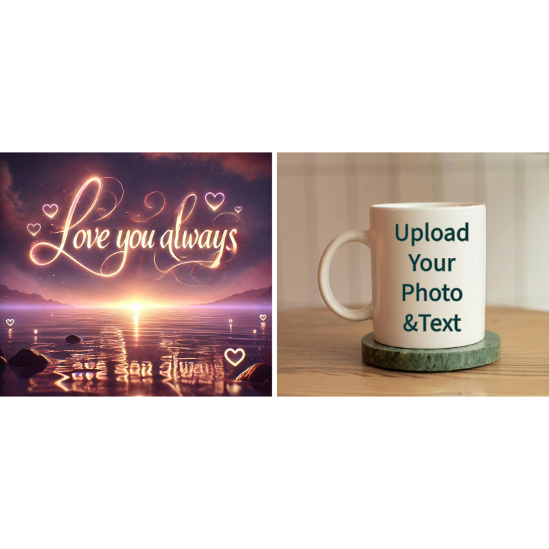 Custom Love Mug – Add Your Photo & Text for a Unique Romantic Gift