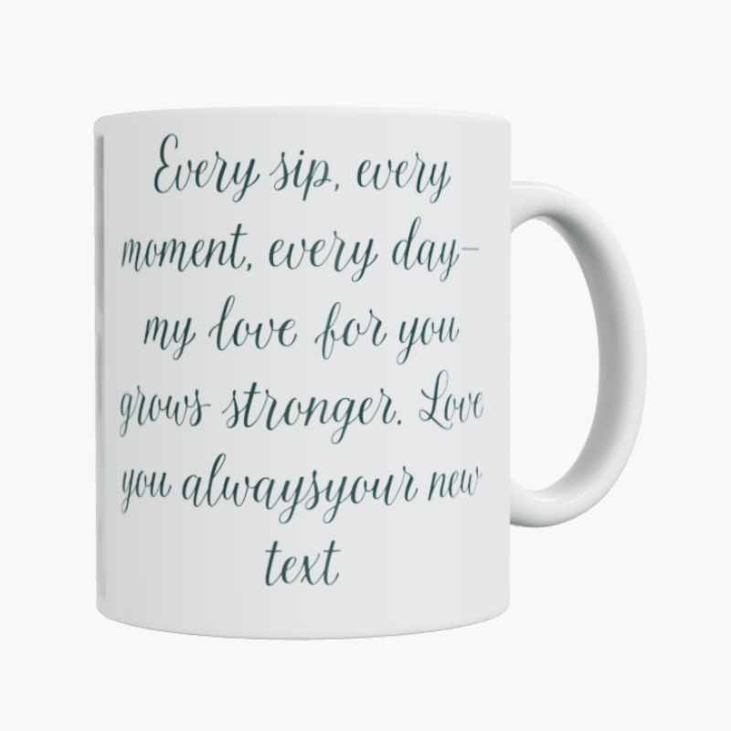 Customizable Personalized Text Mug – Add Your Own Message, Name, or Quote