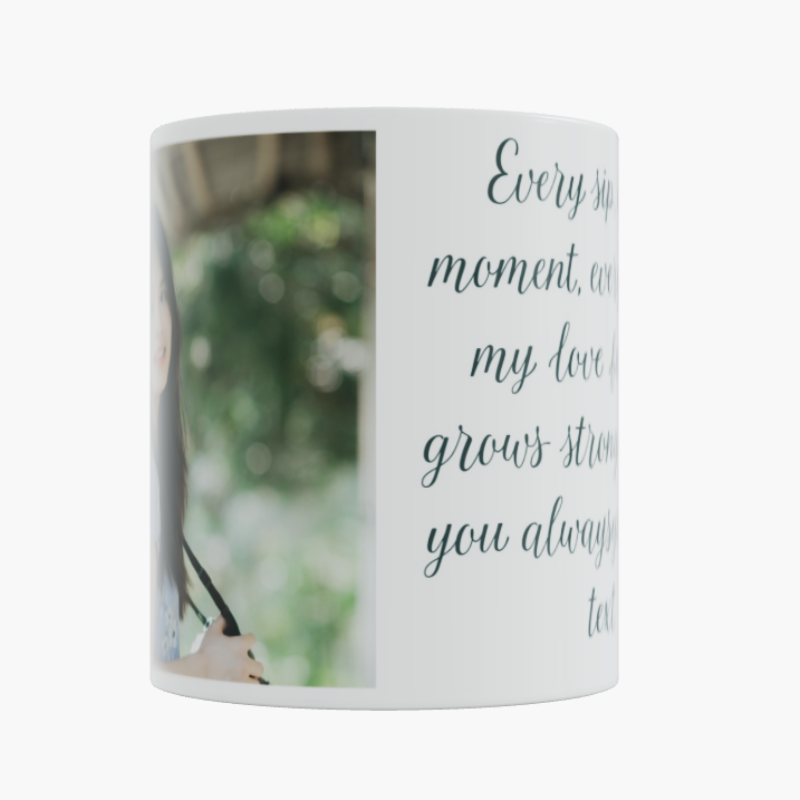 Custom Photo and Message Mug – Personalized Gift with Your Picture & Text