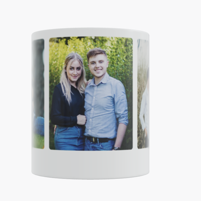 Personalized Triple Photo Mug – Custom Gift with Three Pictures