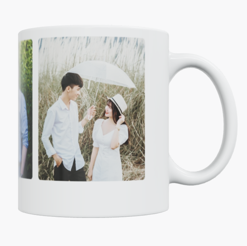 Personalized Triple Photo Mug – Custom Gift with Three Pictures