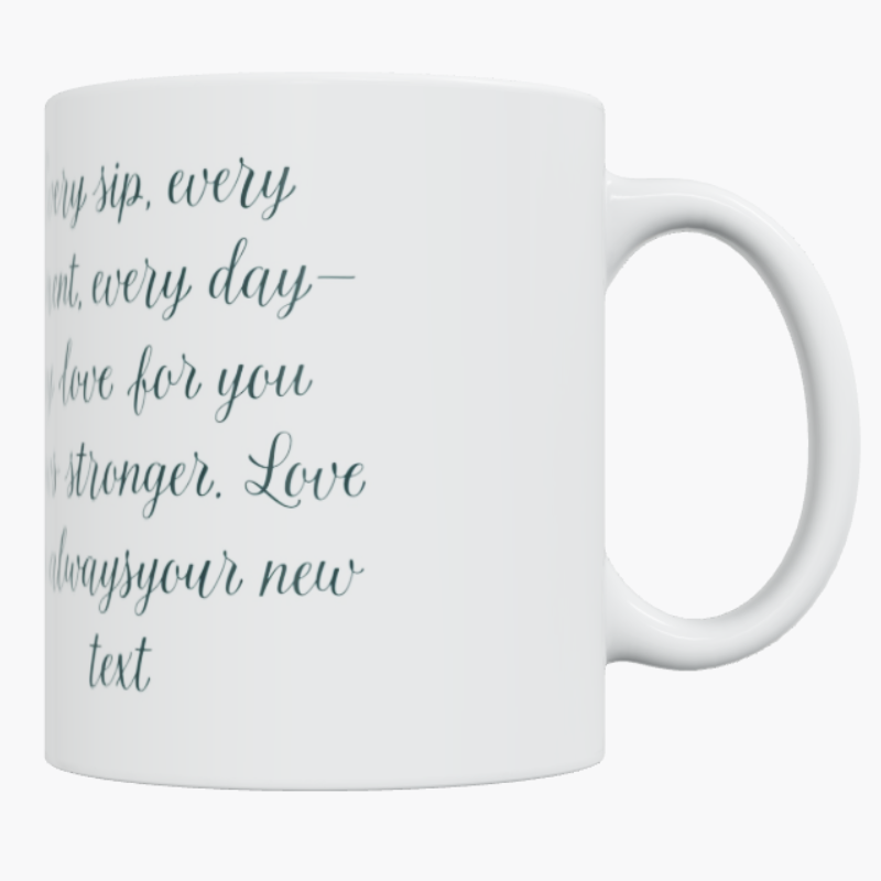 Customizable Personalized Text Mug – Add Your Own Message, Name, or Quote