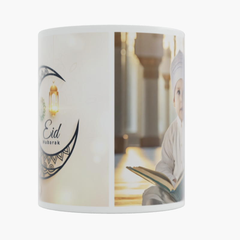 Premium Eid Mubarak Mug with Custom Photo Option