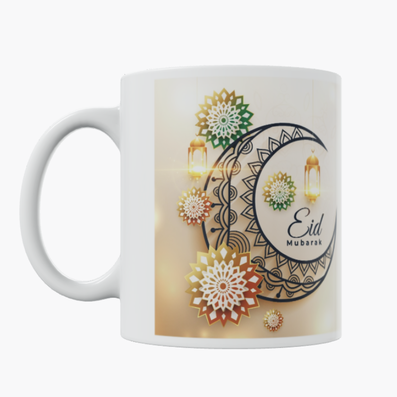 Premium Eid Mubarak Mug with Custom Photo Option
