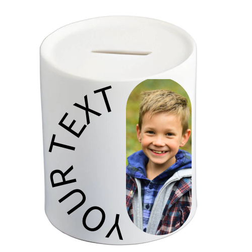Personalized Piggy Bank – Add 3 Photos & Text | Ideal for Kids, Savers & Gifts
