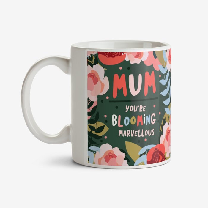 Personalized Mother’s Photo Mug – "Blooming Marvellous Mum" Custom Gift