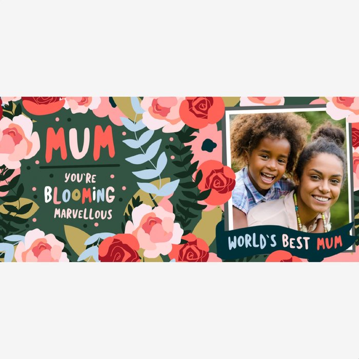 Personalized Mother’s Photo Mug – "Blooming Marvellous Mum" Custom Gift
