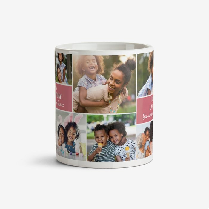 Personalized Photo Collage Mug – Love & Laughter Custom Gift